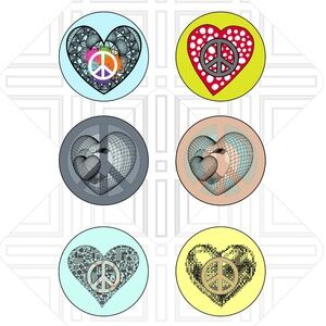 Heart Translucent Stickers ( Not 100% Transparent ) ( 27 Stickers )